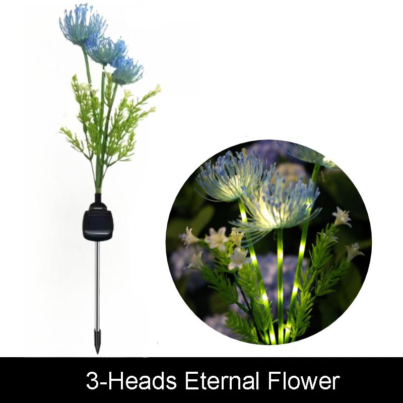 Solar Garden Lights Solar Flowers Lights with Glowing Flowers & Stems Solar Lights Outdoor for Garden Decoration Yard Decor