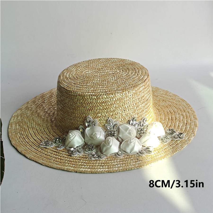 Cappello Estivo in Paglia Naturale Jazz Oversize Cappello Parasole Estivo Cappello da Sole per Uomo e Donna Cappello da Pesca