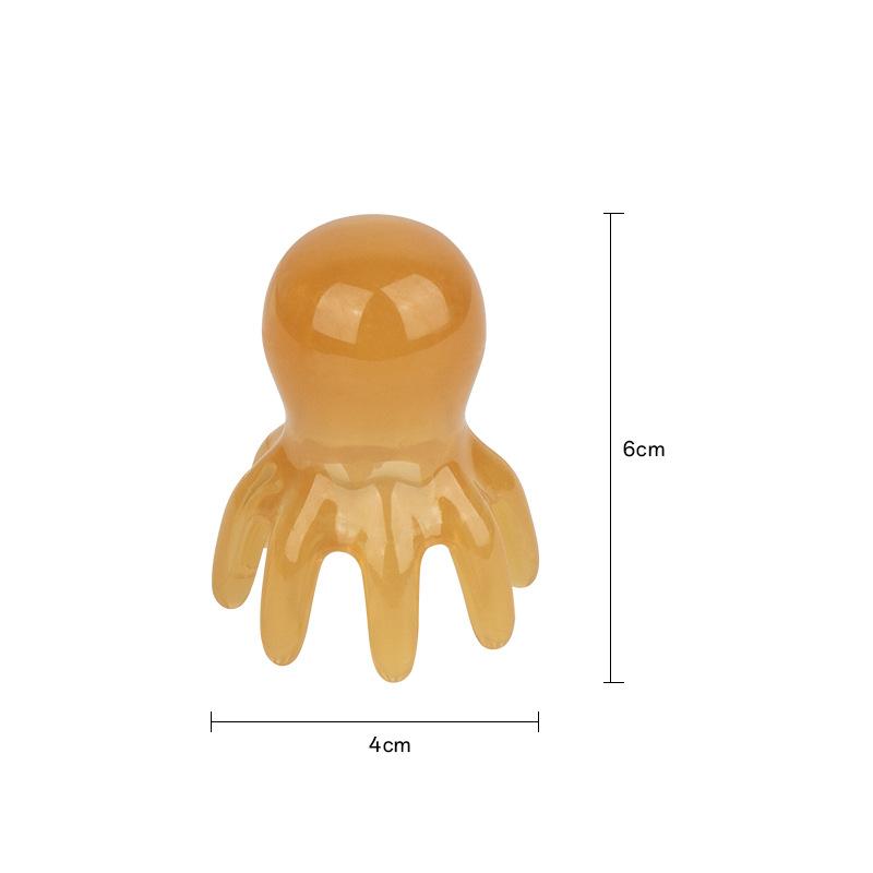 

Octopus Head Massager Comb Head Meridian Manual Acupressure Tool Portable SPA Gua Sha Massage Comb