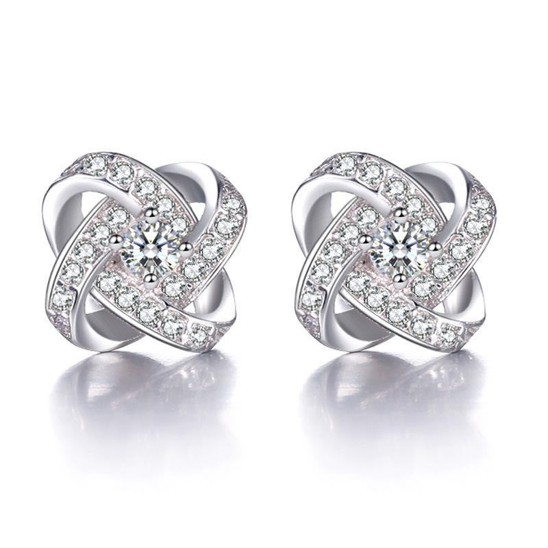 Korean Eternal Heart & Lucky Clover Earrings - Jewelry Collection