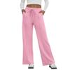 Women's Fashion Loose-Fit Solid Color Pocketed Elastic Waist Drawstring Sweatpants