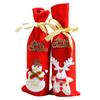 Festive Santa Wine Bottle Bag Cover For Merry Christmas Dinner Party Decor