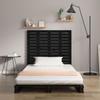 VidaXL Wall-mounted Headboard Black 146x3x91.5 Cm Solid Pine Wood 824687