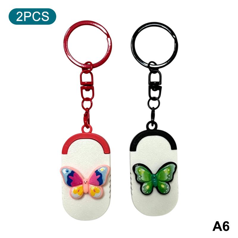 Portable Pill Case With Keychain Mini Pill Organizer Daily/Travel/Office Medicine Box Multifunctional Small Item Storage Box