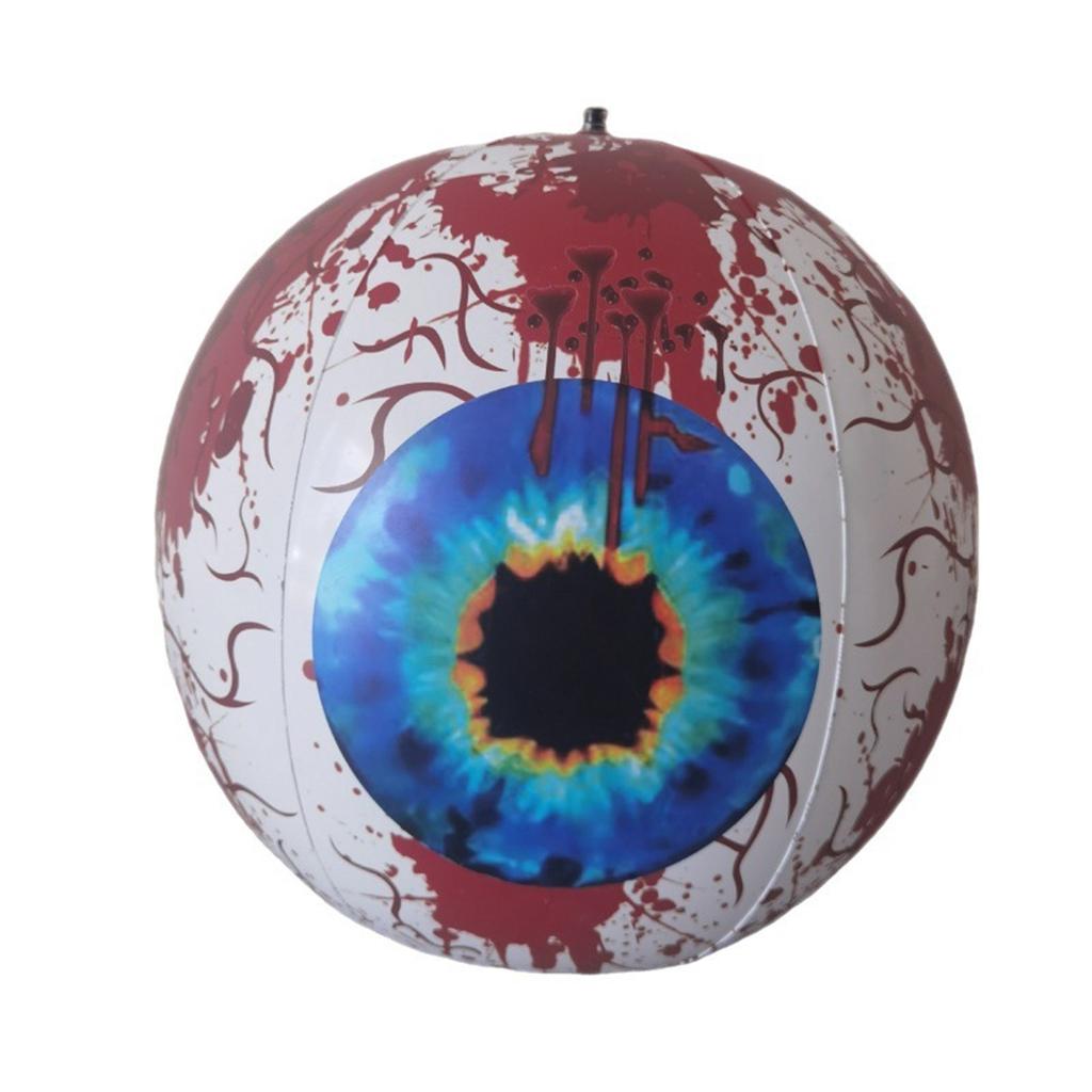 Halloween Decorations, 24 Inch Halloween Inflatable  Eyeball With Built-in Battery Powered Remote Controller RGB Color Changing LED Light