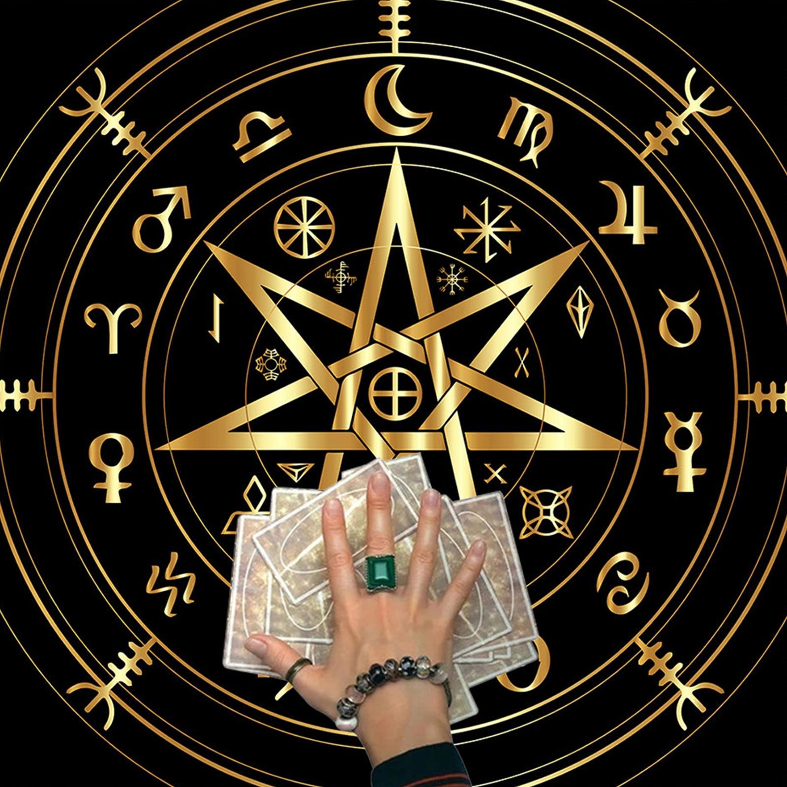50/60/75cm Tarot Tablecloth Altar Cloth Tarot Card Tablecloth Board Game Astrology Oracles Pad Tarot Cards Table Napkins