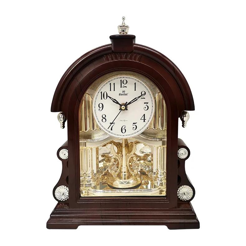 

Craft Swing Desk Stand Clock Retro Creative Mute Second Sweeping Clock Home Decoration Items Aesthetic Desk Vintage Clock