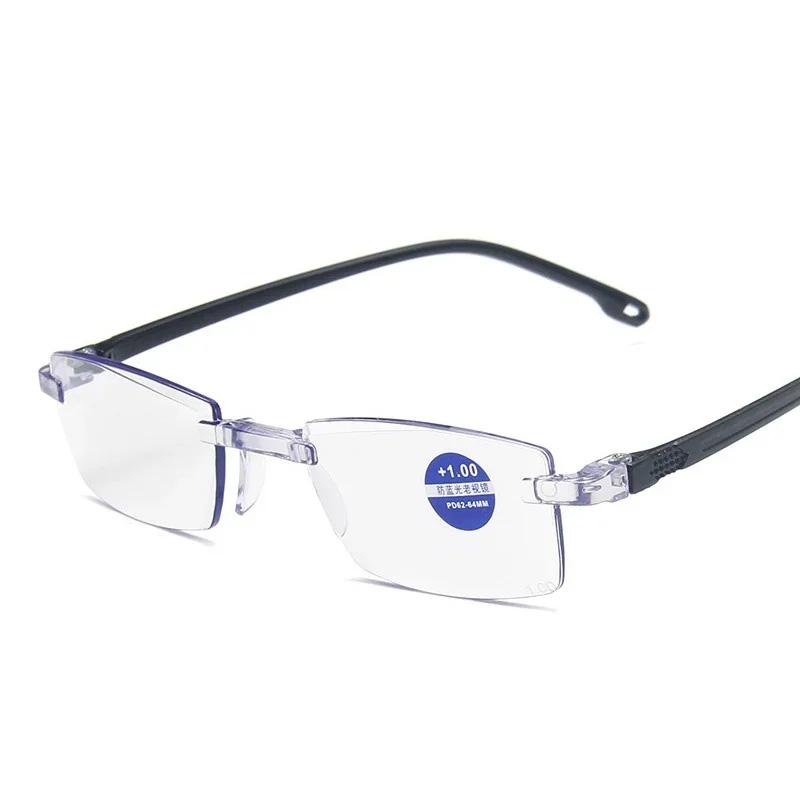 Anti Blue Light Reading Glasses for Middle Aged Elderly Men Women Fashion Anti Fatigue HD Wear Resistant Blocking Glasses