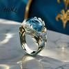 Resin Statement Ring Wave for Women Ocean Inspired Chunky Ring Non Artistic Finger Tarnish Open Adjustable Fashion Jewelry Summer Vacation Themed
