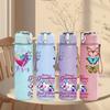 1PC Jesus Heart Multi Butterfly Quote 750ml Color Plastic Sports Water Bottle Leakproof Flip Straw Lid Suitable for Sports Office Home Use