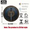 Vintage Sword Shield Metal Wall Decor Round Aluminum Sign Cafe Home Bar Art Gift
