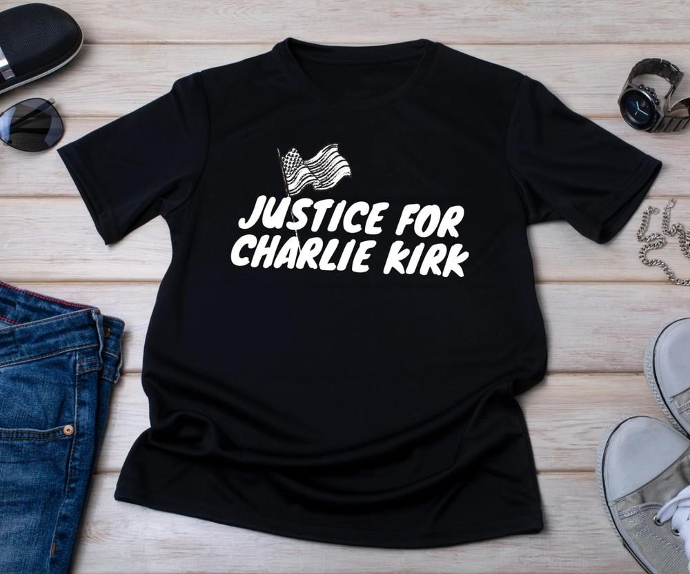 Charlie Kirk Shirt - Justice USA America Men T-Shirt , RIP Charlie Kirk T-Shirts Unisex T-Shirt XXL
