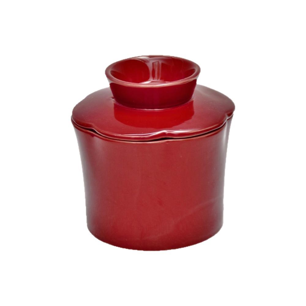 Ceramic Butter Bell Crock Keep Fresh Butter Keeper Creative Cheese Cup Dining Table красный