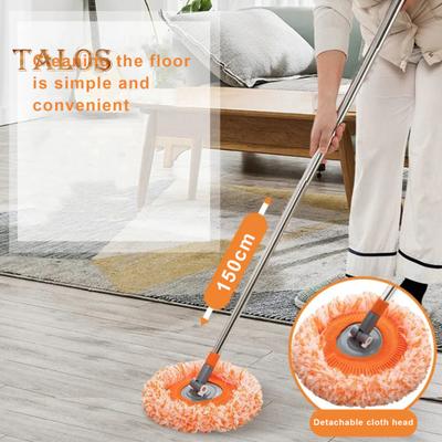 High Efficiency Mop Retractable Handle 360 Degree Rotating Wet Dry Mop Dual Cleaning Efficiency Floor Cleaning Tool