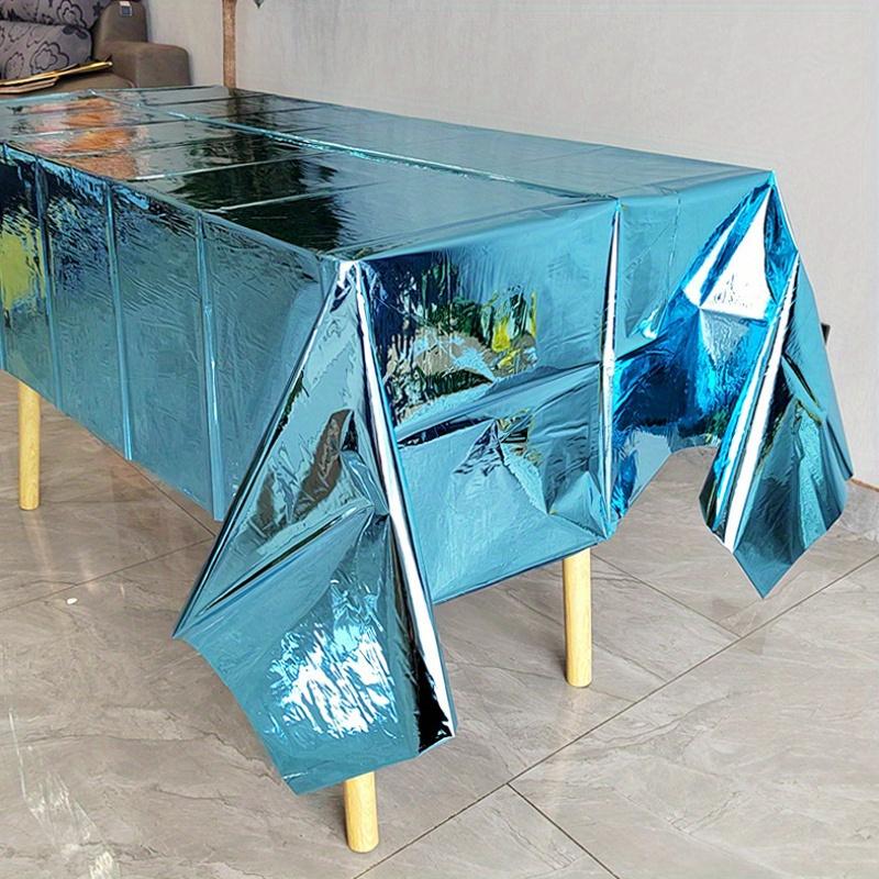 1PC Aluminum Film Birthday Party Tablecloth Disposable Waterproof Scene Props Layout Supplies Tablecloth