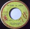 7inch Record BOBBY ELLIS  Delagation NONE Wait A Bit 1976 Jamaica Reggae Ska  Dub Used