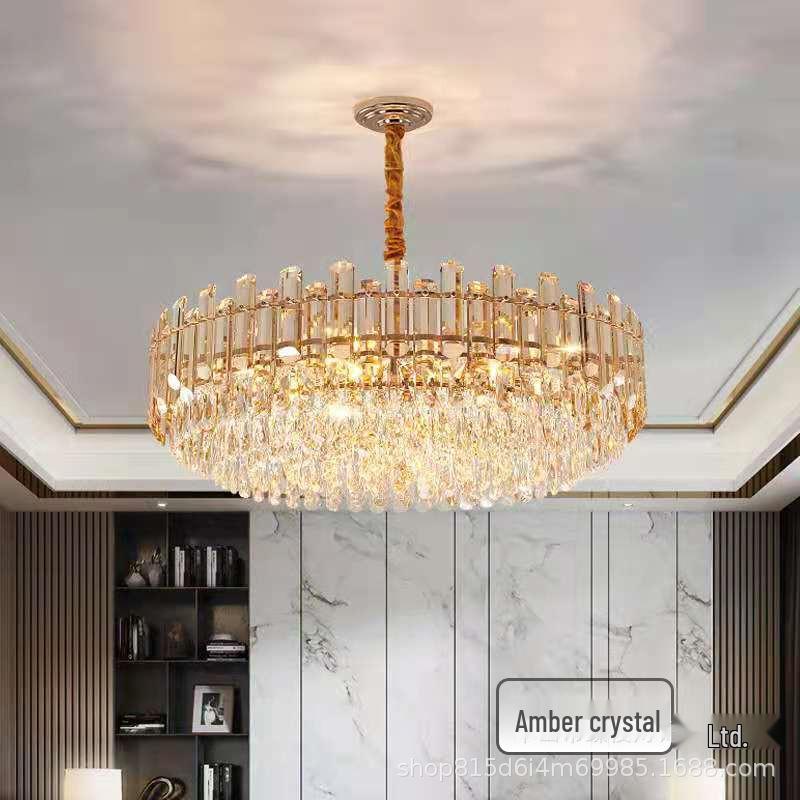 Elegant Post-Modern Crystal Chandelier for Living and Dining Rooms