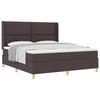 Cama Box com Cabeceira Marrom Escuro 180 x 200 cm Tecido