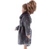 Dark Grey Winter Wear Coat Outfits For Barbie Dolls Fur Doll Clothing Dress Clothes For Barbie 1/6 BJD Doll Accessories Kids Toy
