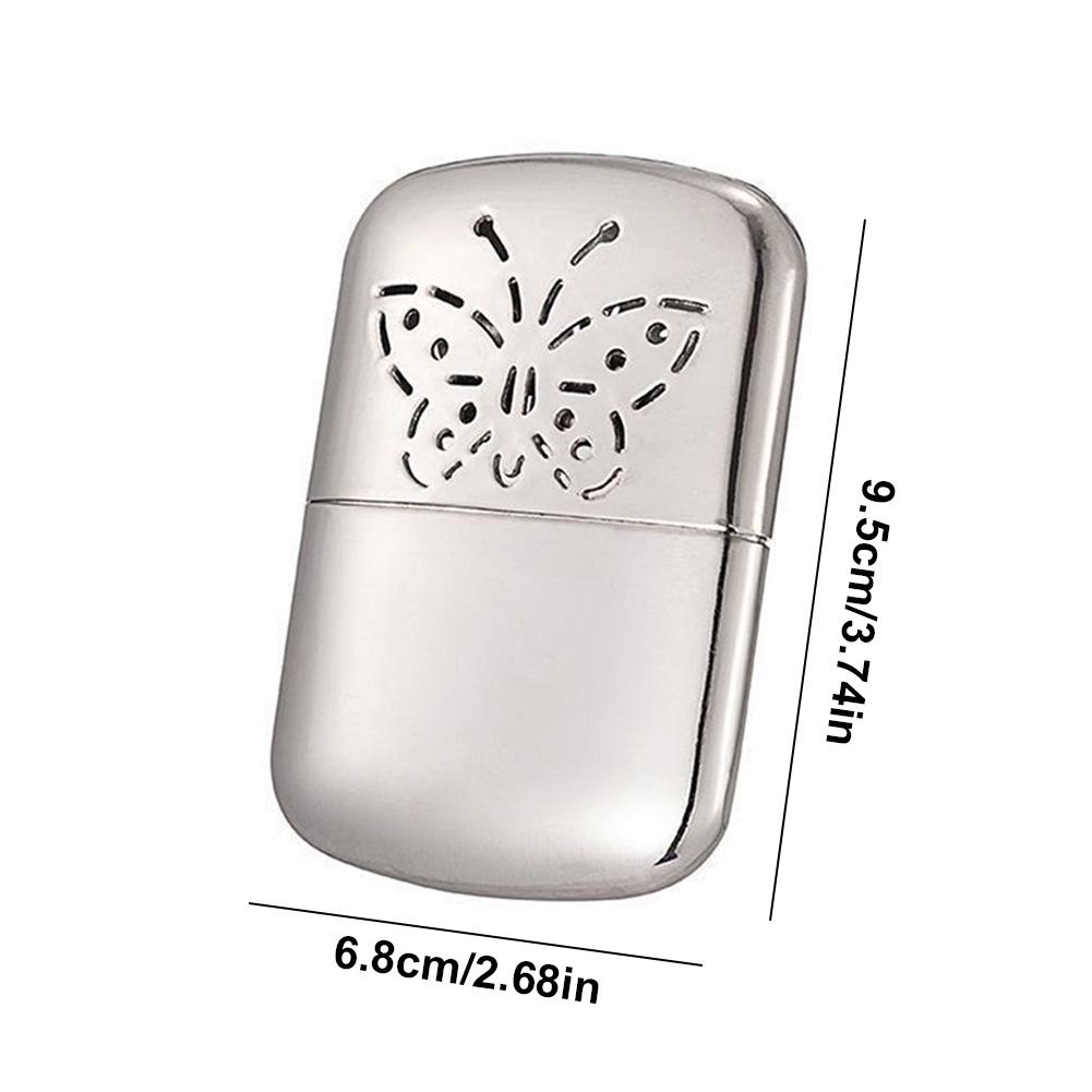 Zinc Alloy Portable Fuel Hand Warmer Reusable Pocket Hand Warmer Fuel Heater for Outdoor Sports Camping Hiking