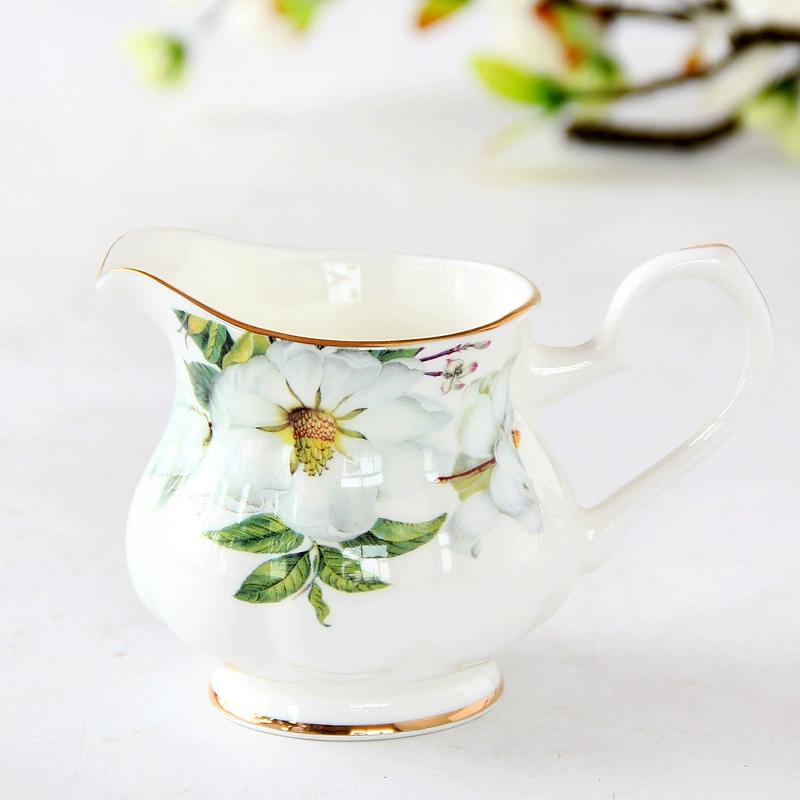 

Молочник из костяного фарфора, Керамический молочный бидон с ручкой, Маленькая чашка для молока с цветочным узором, Молочник, Сливочник из тонкого фарфора для кофе, соусов, салата белый