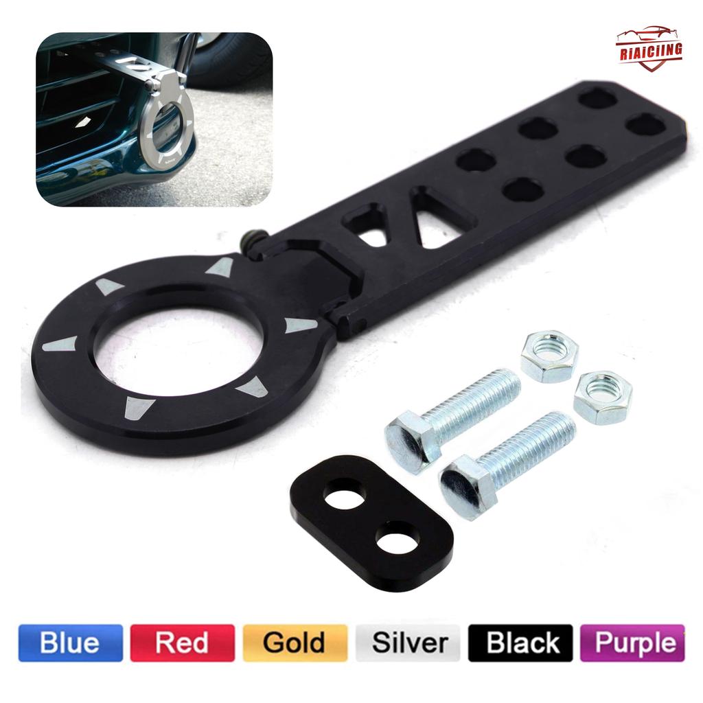 Vms Vehicle Accessories Racing Front Tow Hooks Car Aluminum Adjustable Folding Auto Trailer Ring 6 Colors For Most Honda