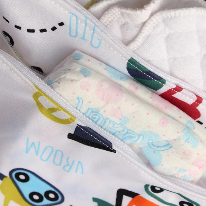 Mummy Diaper Bag Reusable Waterproof Cloth Diaper Bag with Double Pocket & Handle Diape