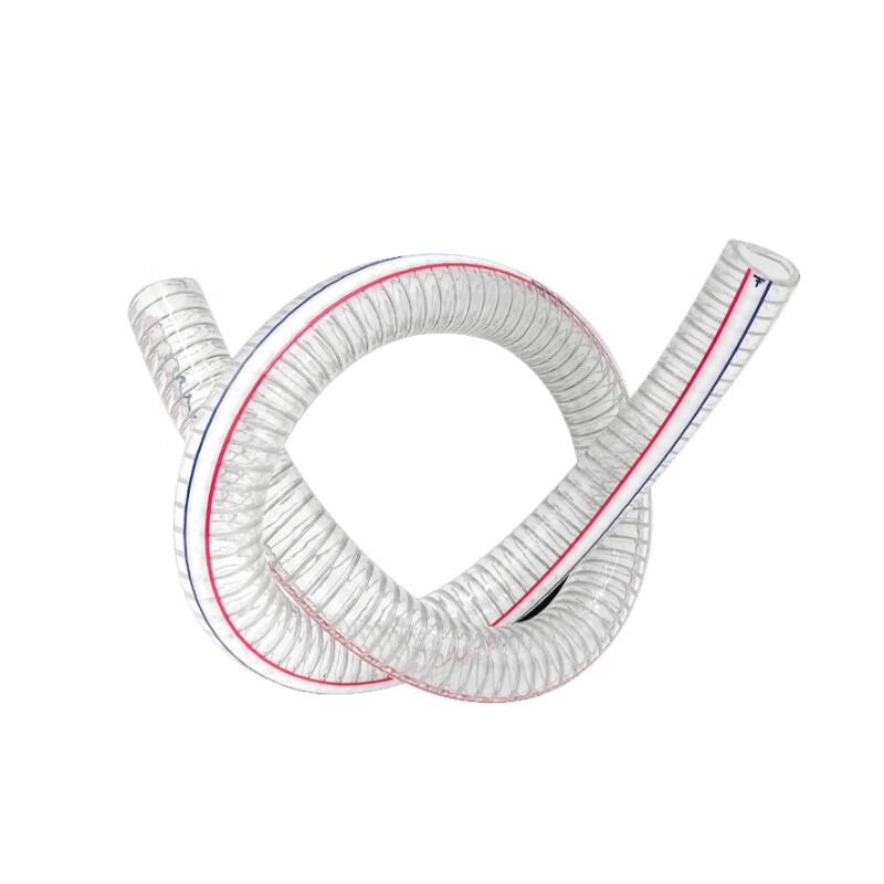 PVC Steel Wire Reinforced Transparent Water Hose ID 50mm, WT 3.5mm, 2 inch (1m)