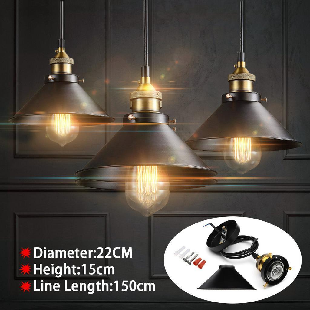 Nordic Vintage Pendant Light Loft Hanging Light Fixtures Retro Industrial Lamp Edison Bulb for Dining Room Kitchen 110V-265V