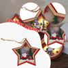 Wooden Christmas Hanging Decoration Accessories Rustic with Decorative Light Style A