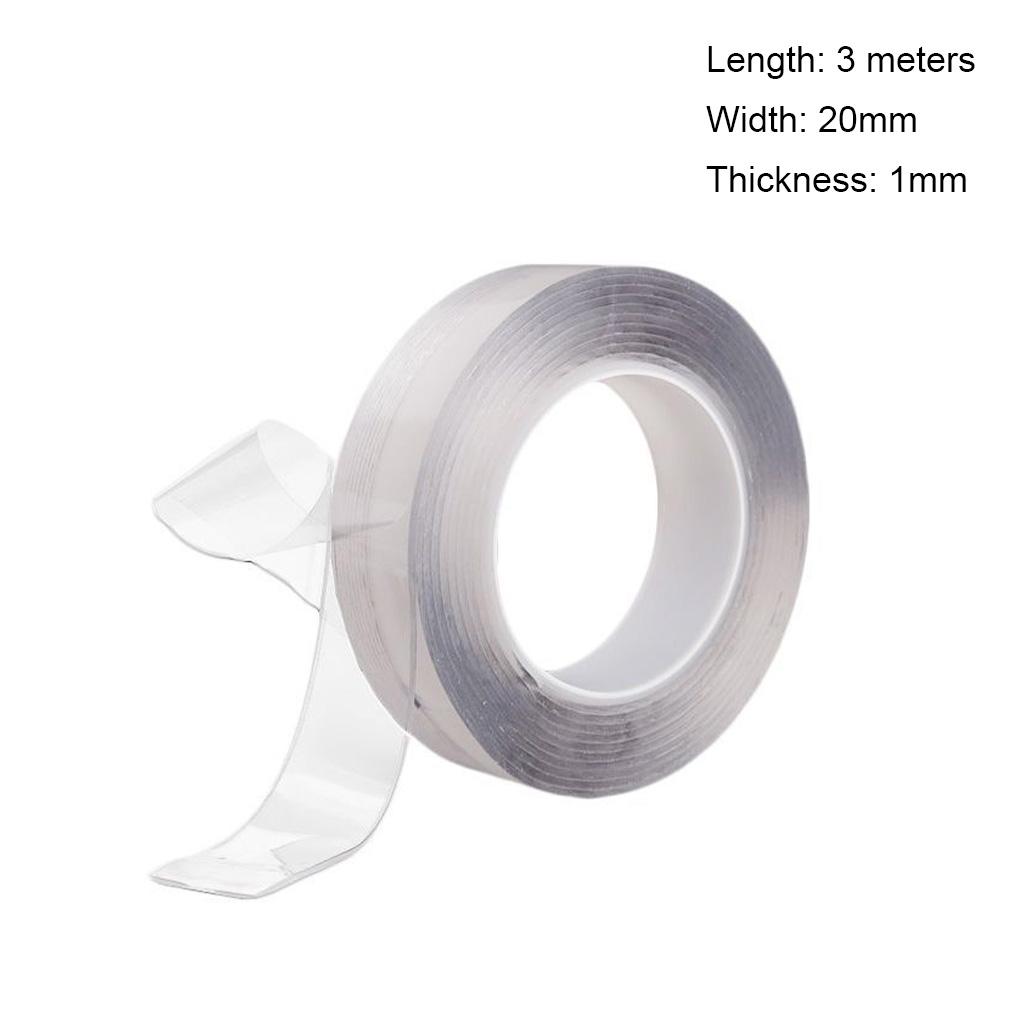Adhesive Tape Reusable Acrylic Double Sided Transparent Tapes Removable Trimmable Wall Sticker for Kitchen Car