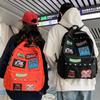 Schoolbag schoolbag punk rock subculture embroidery rivets student large capacity schoolbag y1k hottie personality backpack tide