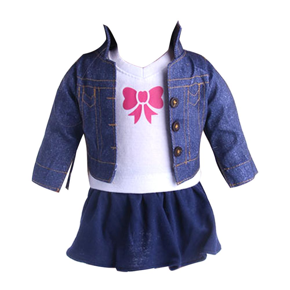 Clothes Set For 18 Inch American Doll 43CM Reborn Born Baby Doll Clothes Accessories Top Skirt Girl's DIY Toys Gift