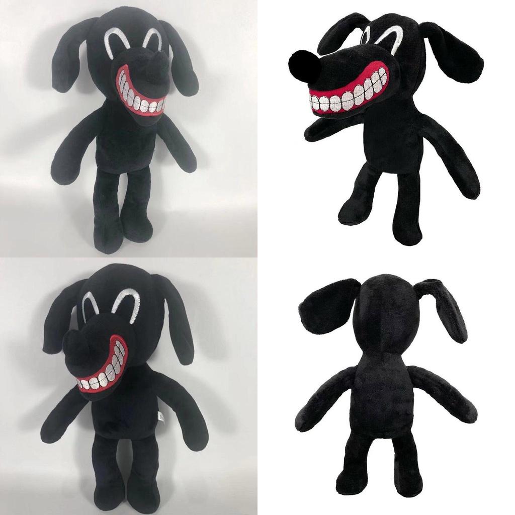 Soft And Cuddly Cartoon Siren Head Horror Black Dog Plush Doll Perfect Xmas Gift