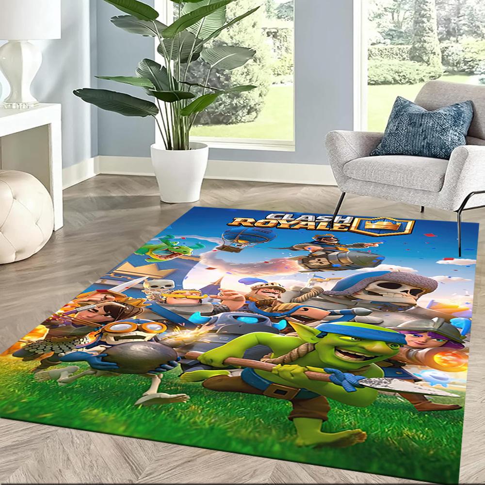 Clash Royale Game Square rugs are a great choice for living rooms, bedrooms, home décor, and as gifts.