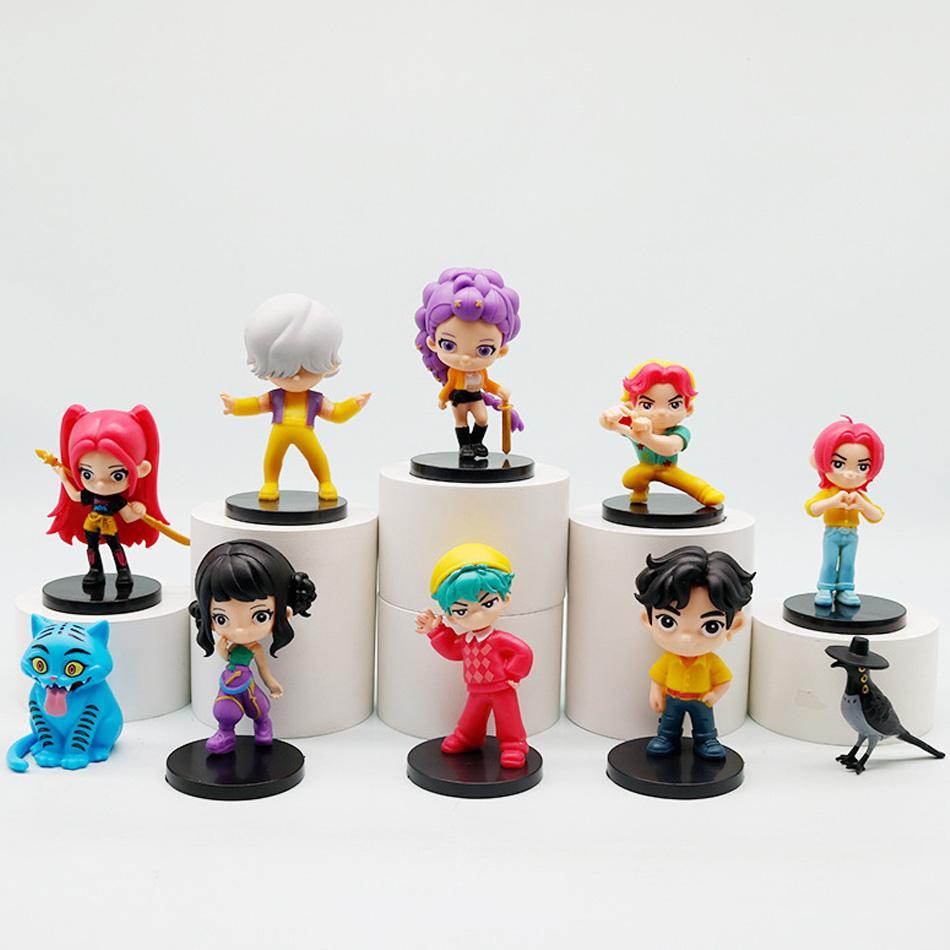 2 Styles Anime Kpop Demon Hunters Derpy Tiger Rumi Mira Zoey SAJA BOYS Dolls Decorative Doll Christmas Gift