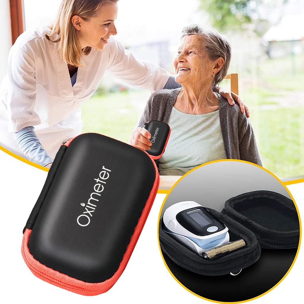 Fingertip Pulse Oximeter Carry Pouch Shockproof Protective Travel for Case Storage Bag Outdoor
