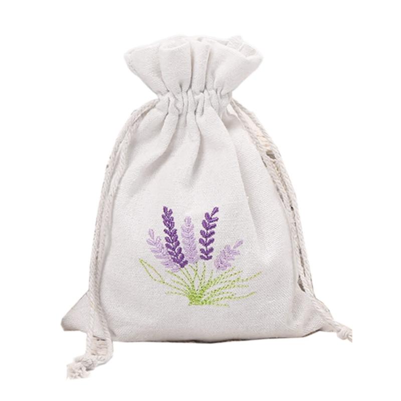 Multipurpose Cotton and Linen Sachet Lavenders Bags with Drawstring for Spices, Herbs, and Jewelry 10Pieces