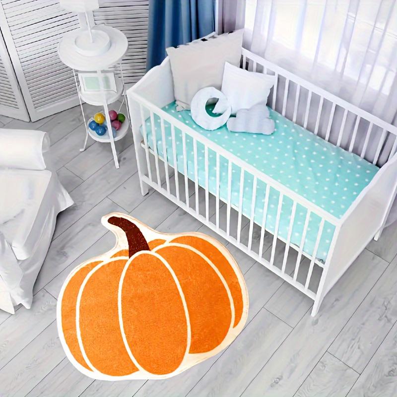VIKAMA Halloween Pumpkin Shape Carpet Soft Doormat Absorbent Outdoor Carpet Children's Room Carpet Rug For Bedroom Living Room