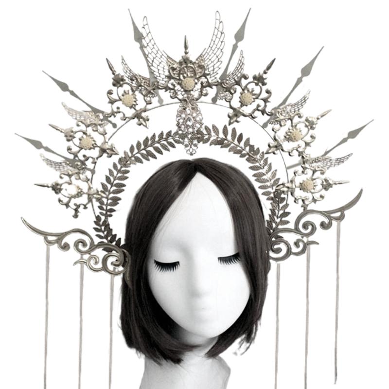 Набор материалов для творчества Лолита Ободок-нимб Роскошная Готическая Корона с Бусинами и Блестками