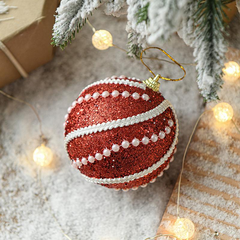 10PCS Christmas Ball, Christmas Tree Pendant Colorful Ball Atmosphere Hanging Decoration Festival Party Decoration Props