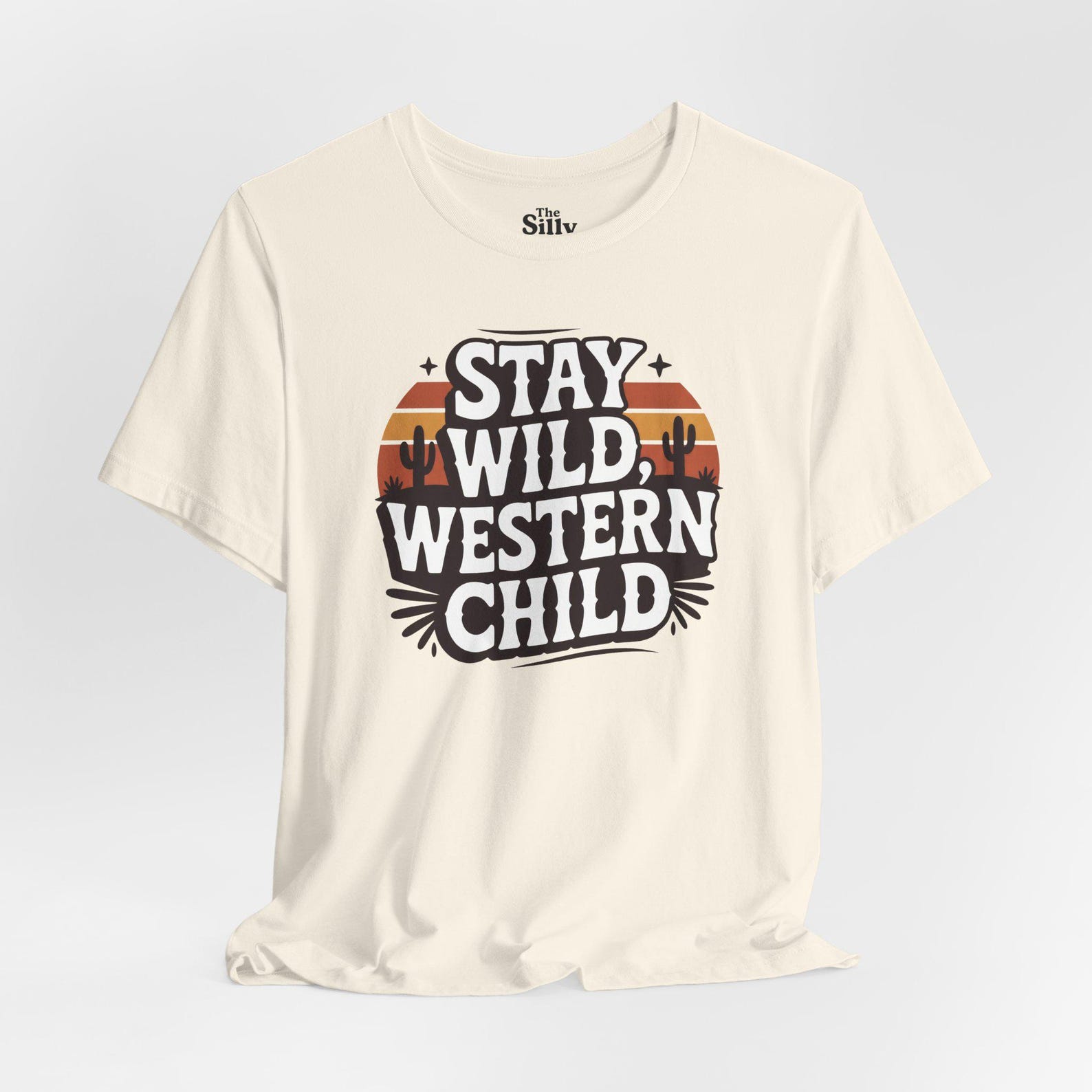 Stay Wild Western Child Shirt, Retro Cowboy Graphic Tee, Boho Desert Sunset Tshirt, Vintage Country Style Apparel, Wild West Streetwear 4XL