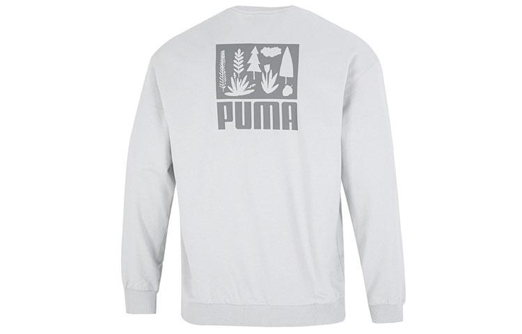 PUMA MMQ Sweatshirts Men s Light Gray Crew Neck Moderate Regular 538780-09 XL