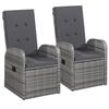 VidaXL Ensemble de salle à manger de jardin avec coussins 5 pcs Gris, 68.4 kg