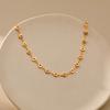 Brass Plated 18k Real Gold Hollow Circle Handmade Simple Necklace For Women