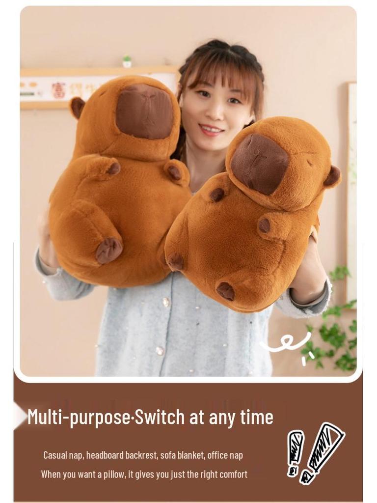 Capybara Plush Hand Warmer & Nap Pillow - Winter Comfort Artifact