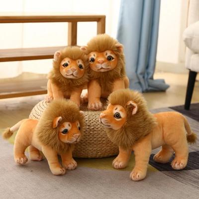 Plüschtier Lebensechter männlicher Löwe Stofftiere Waldtier Simulation Löwe Plüschtier Kinder