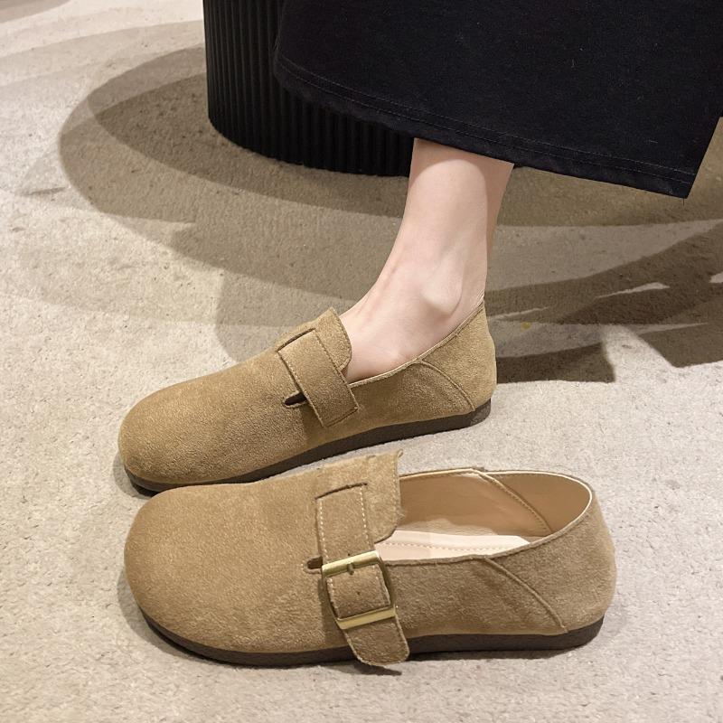 

Women s retro soft-soled big-head shoes wear two half-support shoes 35 хаки