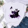 Summer Cartoon Villain T-Shirt Villain Princess Pattern Fashion T-Shirt Harajuku Streetwear White Cotton Top Unisex