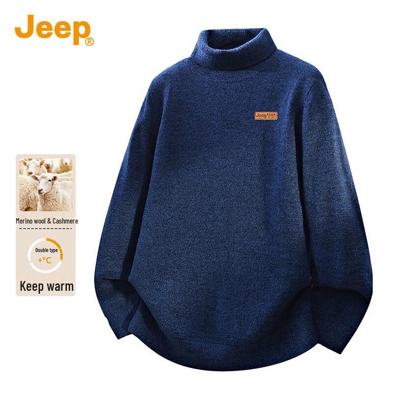 

JEEP Men s Lambswool & Cashmere Blend Mock Neck Sweater M